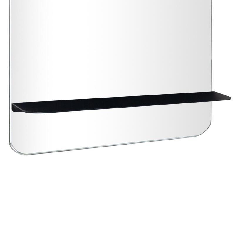 Miroir rectangulaire avec tablette noire 40 x 70 cm SIMONA