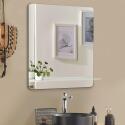 Miroir rectangulaire avec tablette blanche 60 x 70 cm SORRENTO