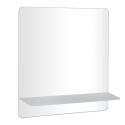 Miroir rectangulaire avec tablette blanche 60 x 70 cm SORRENTO