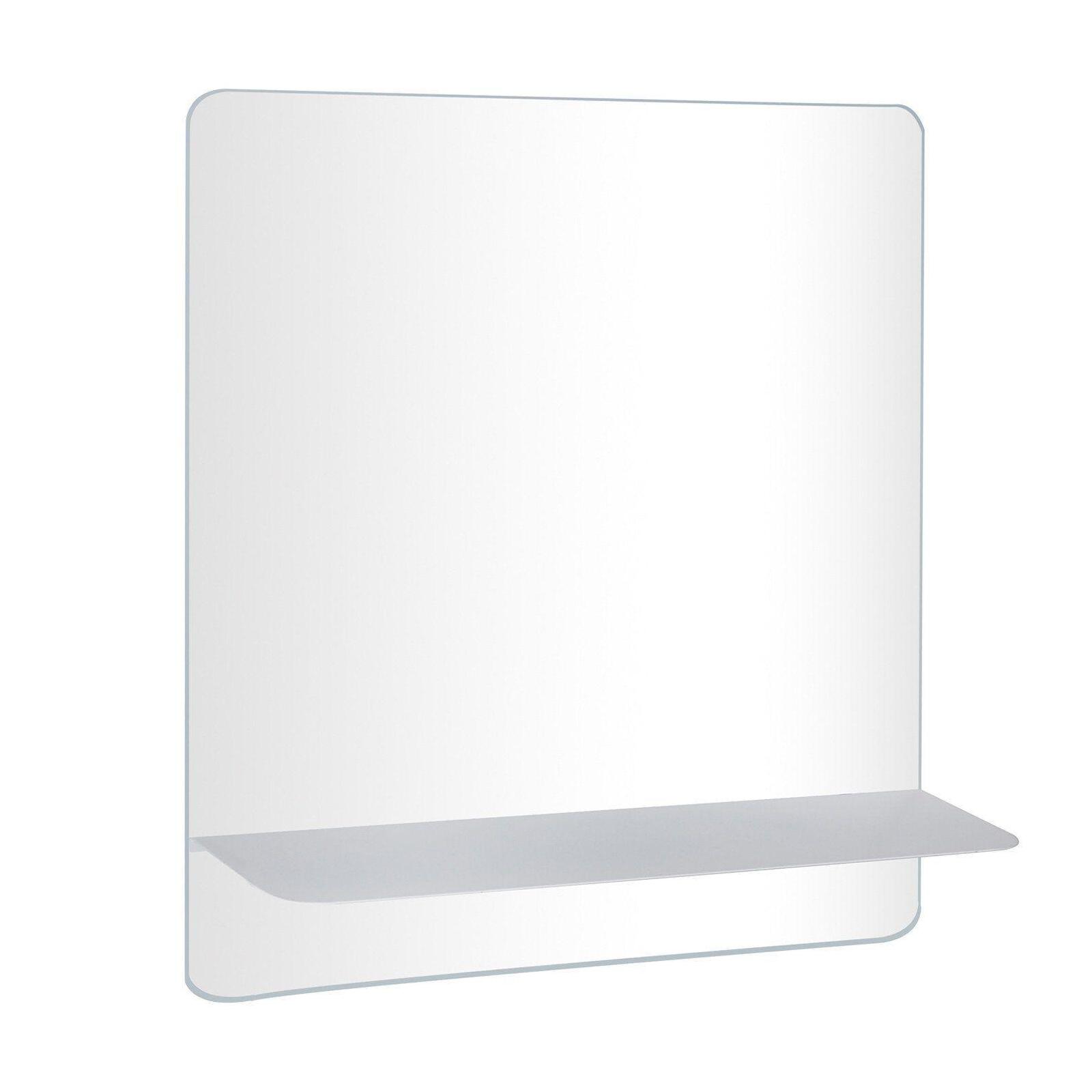 Miroir rectangulaire avec tablette blanche 60 x 70 cm SORRENTO Miroir rectangulaire avec tablette blanche 60 x 70 cm SORRENTO