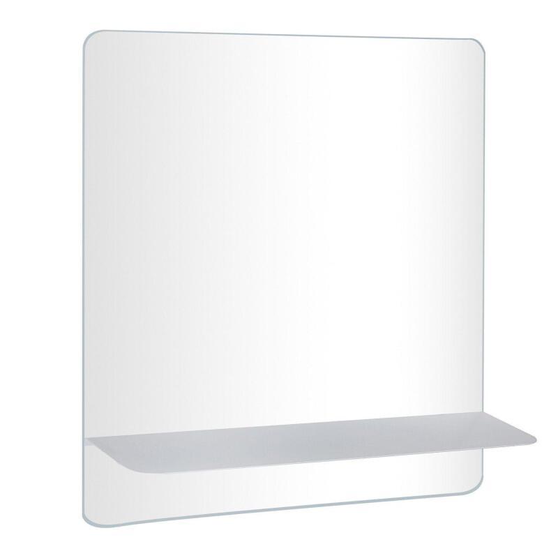 Miroir rectangulaire avec tablette blanche 60 x 70 cm SORRENTO