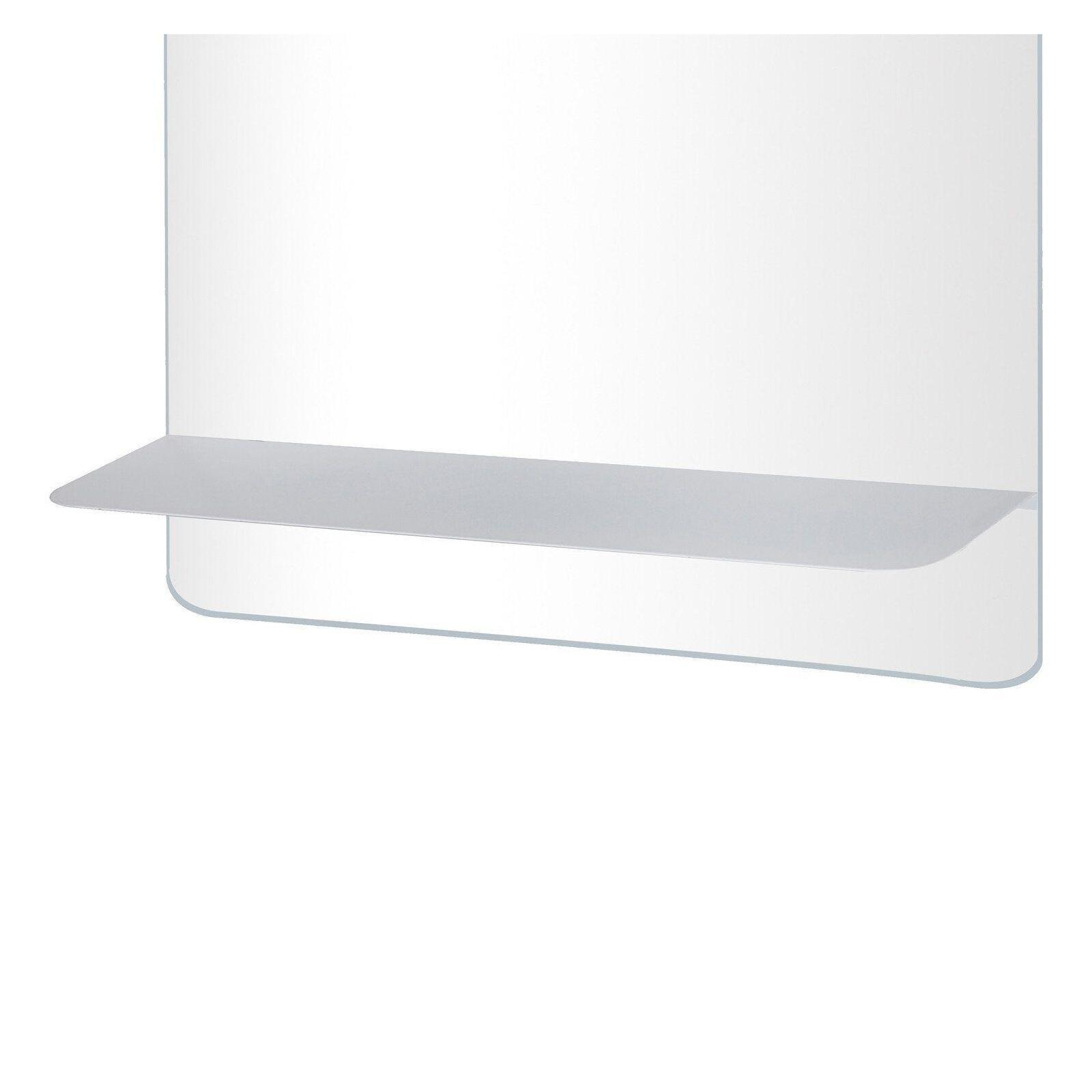 Miroir rectangulaire avec tablette blanche 60 x 70 cm SORRENTO Miroir rectangulaire avec tablette blanche 60 x 70 cm SORRENTO