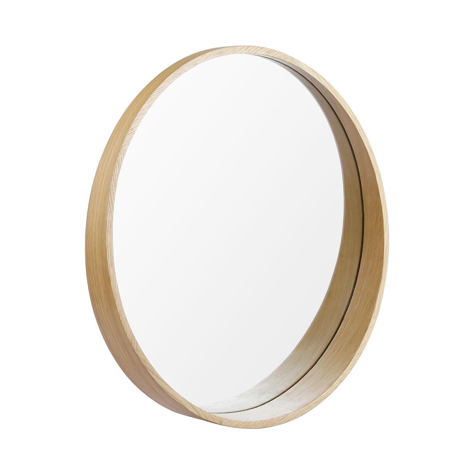 Miroir rond en chêne 60 cm VALI