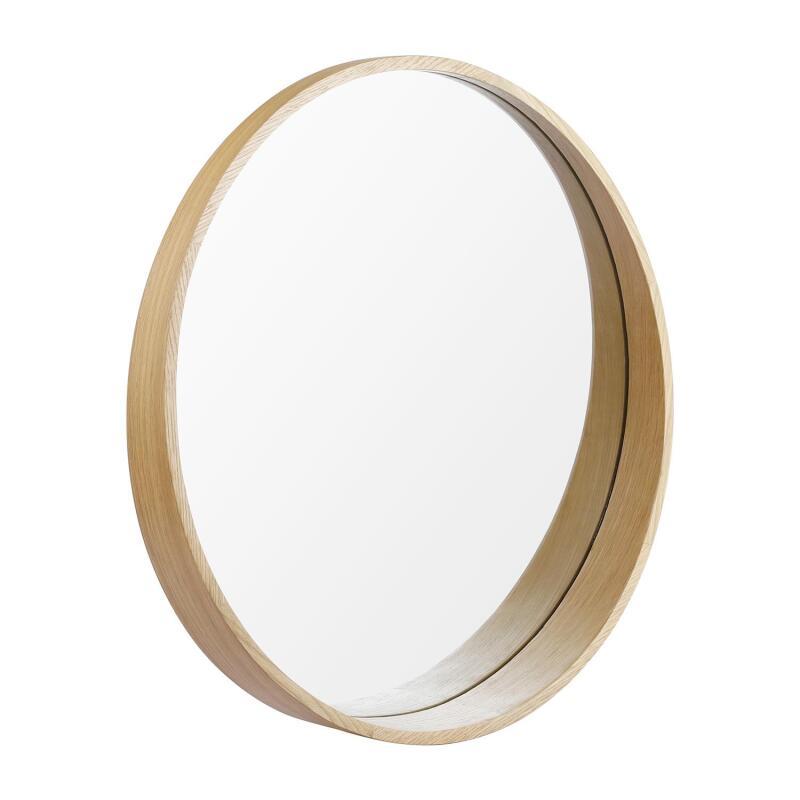 Miroir rond en chêne 60 cm VALI