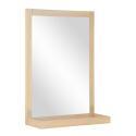 Miroir rectangulaire avec tablette en bois 60 x 70cm ENIO