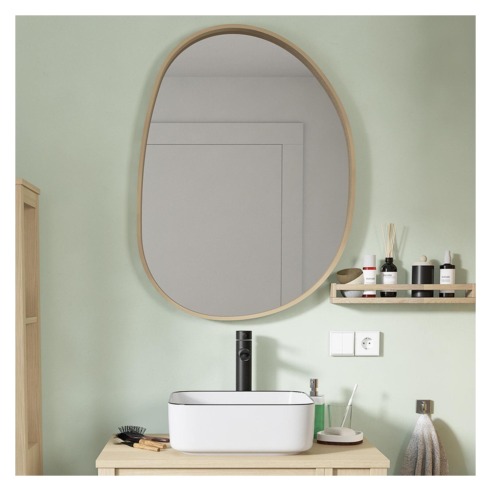 Miroir galet chêne 60 x 80 cm Miroir galet chêne 60 x 80 cm