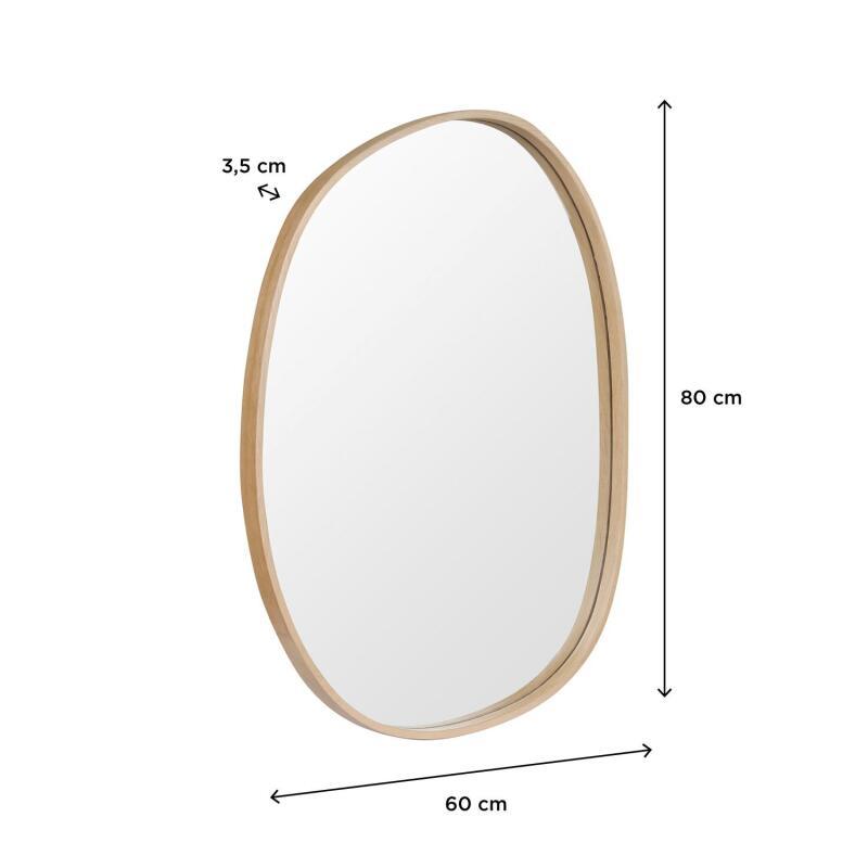 Miroir galet chêne 60 x 80 cm