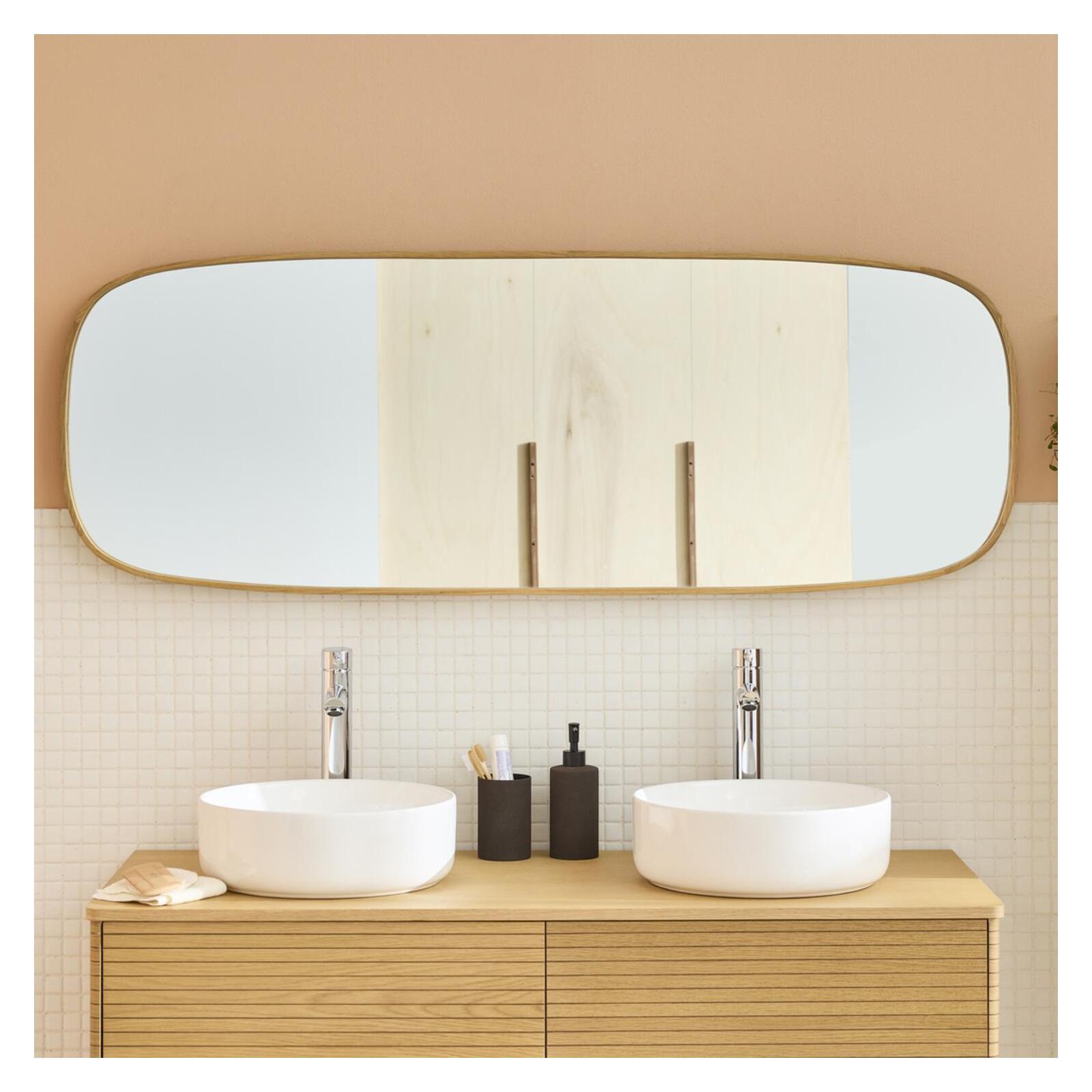 Miroir rectangulaire chêne 50x140 FLOKI Miroir rectangulaire chêne 50x140 FLOKI