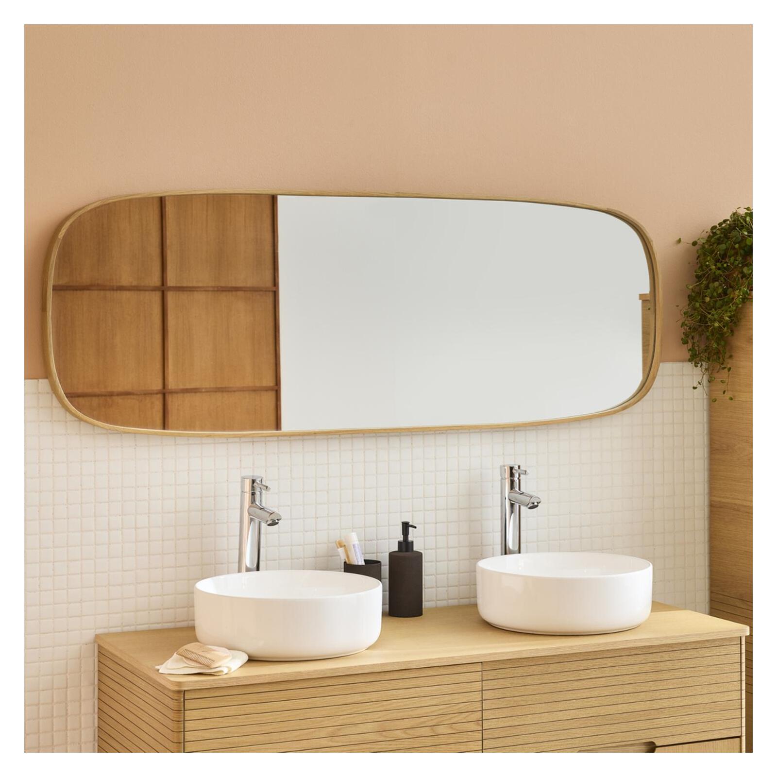 Miroir rectangulaire chêne 50x140 FLOKI Miroir rectangulaire chêne 50x140 FLOKI