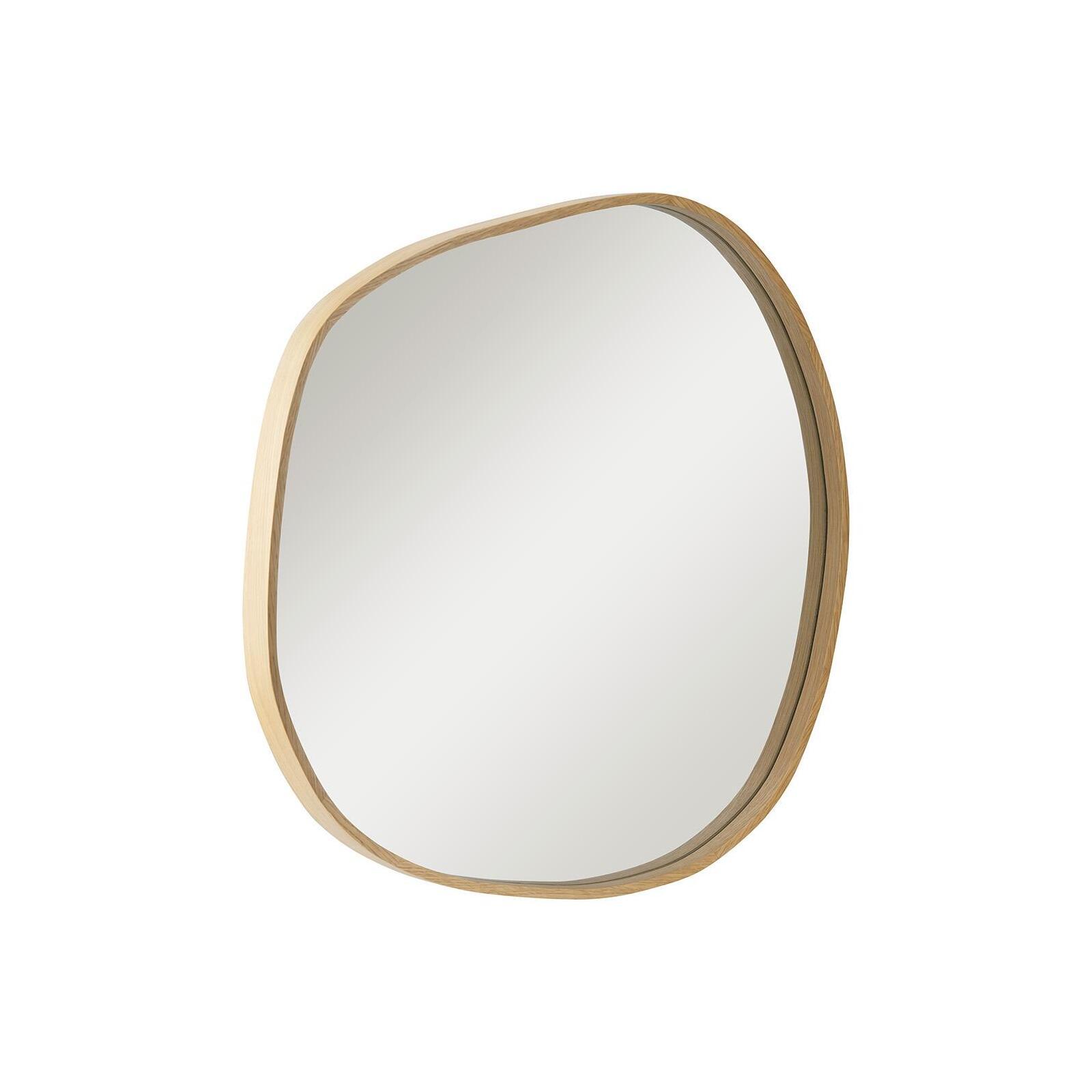 Miroir galet chêne 60x60 cm LEONIE Miroir galet chêne 60x60 cm LEONIE