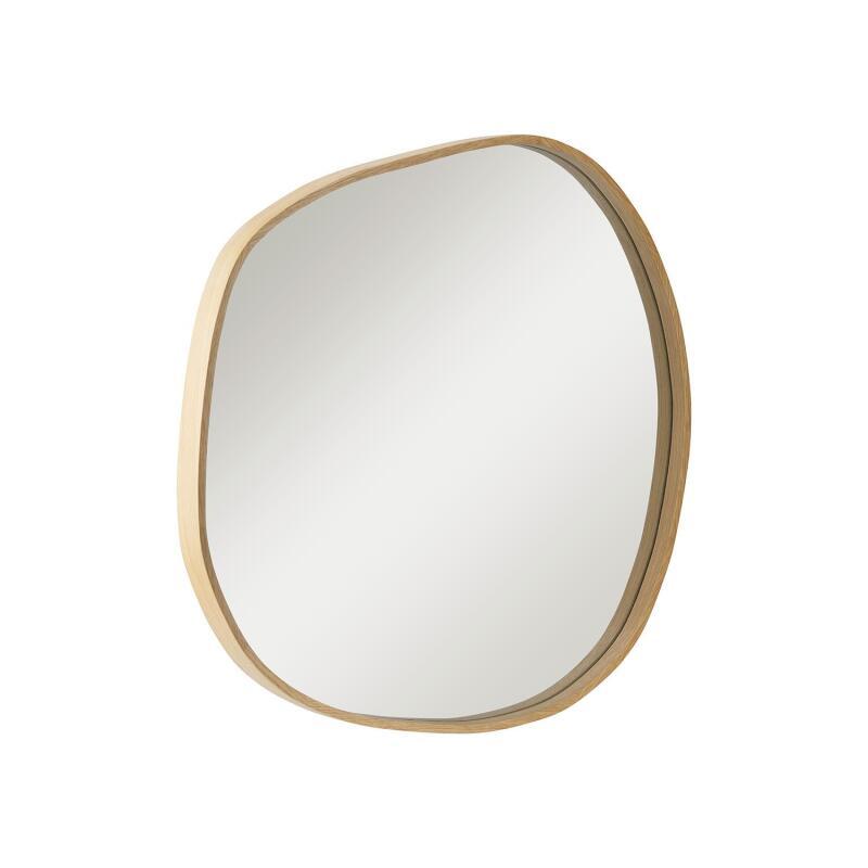 Miroir galet chêne 60x60 cm LEONIE