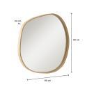 Miroir galet chêne 60x60 cm LEONIE