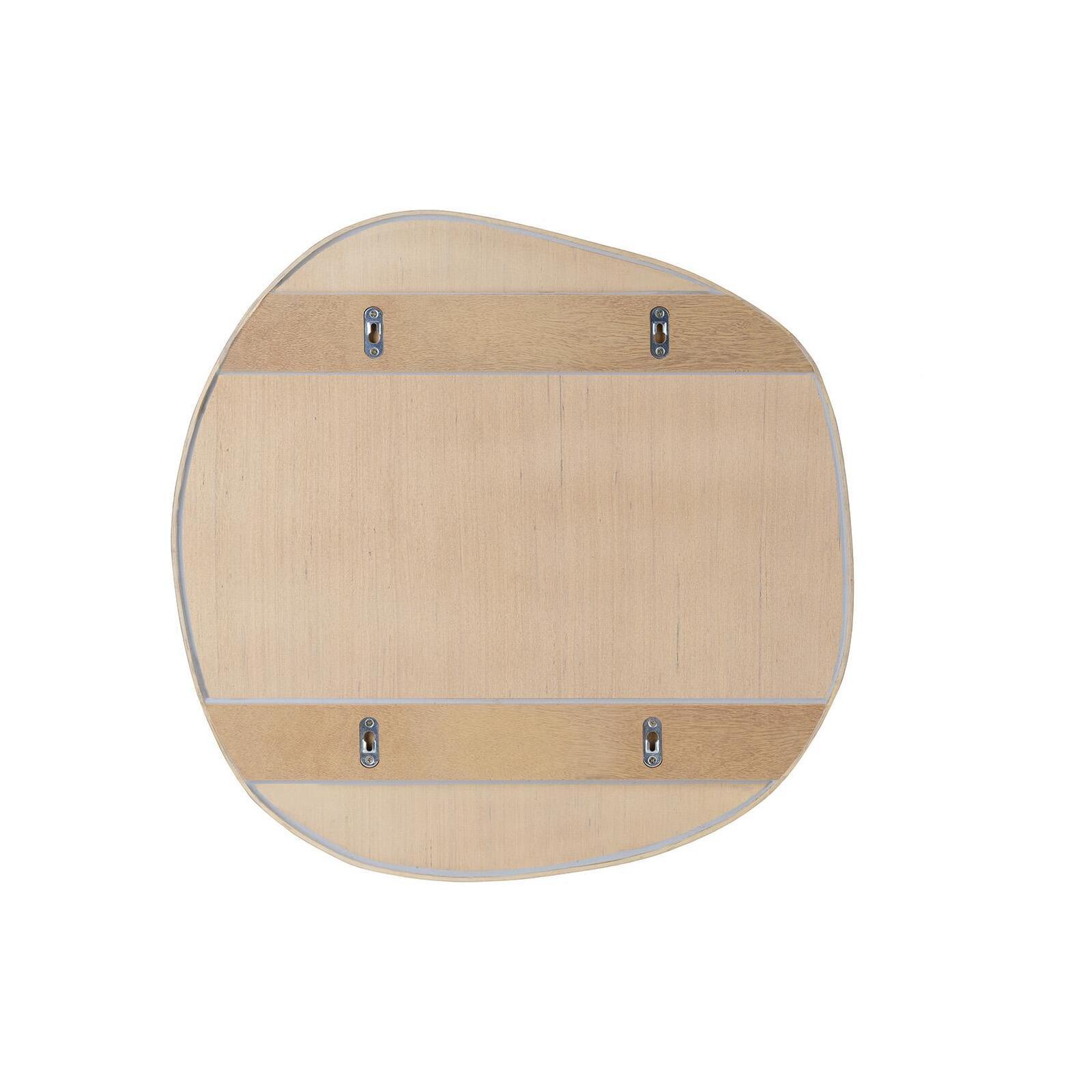 Miroir galet chêne 60x60 cm LEONIE Miroir galet chêne 60x60 cm LEONIE