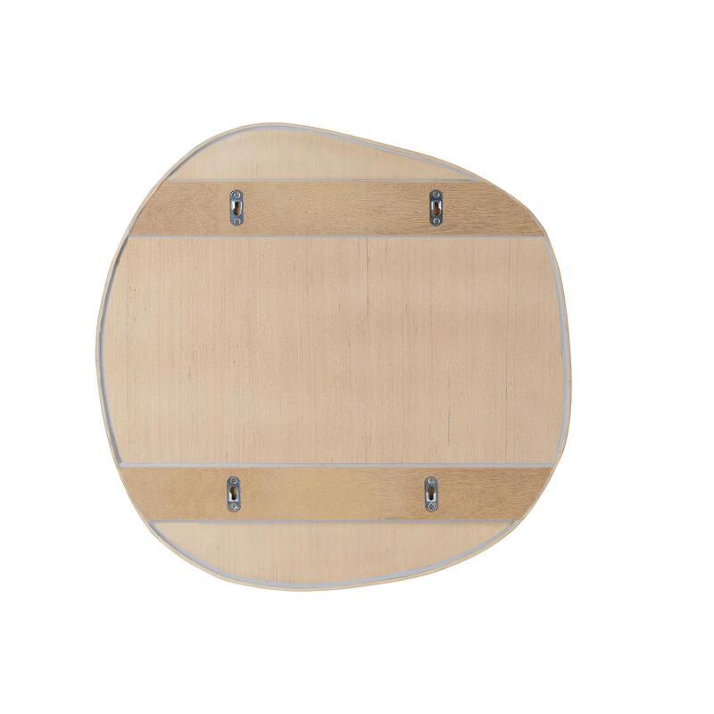 Miroir galet chêne 60x60 cm LEONIE