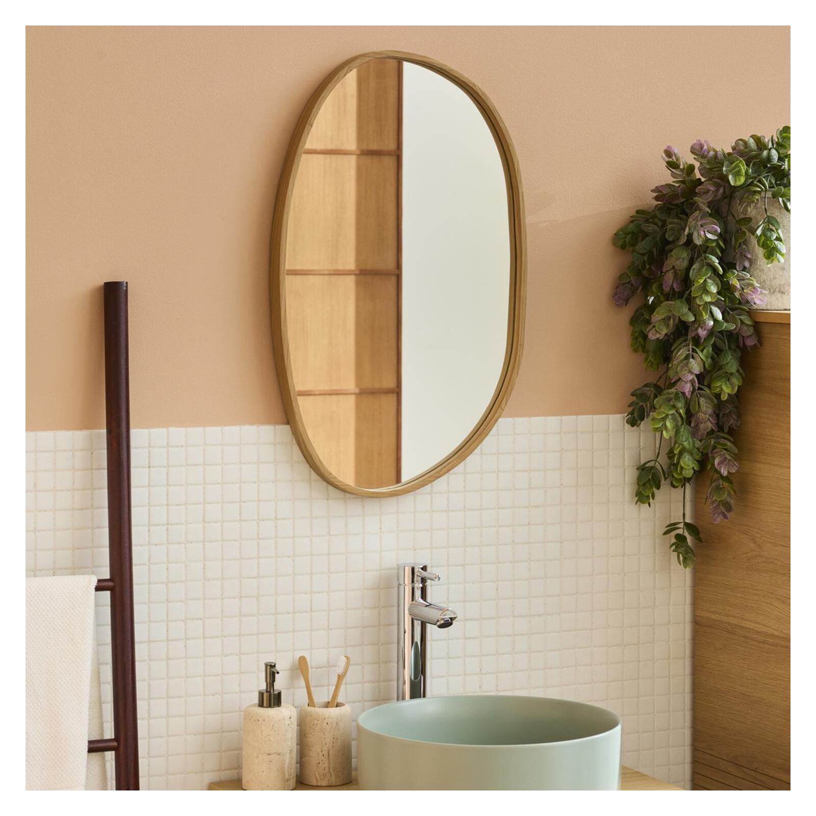 Miroir galet chêne 40x65 OAKY