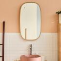 Miroir ovale chêne 40x70 cm MELOE