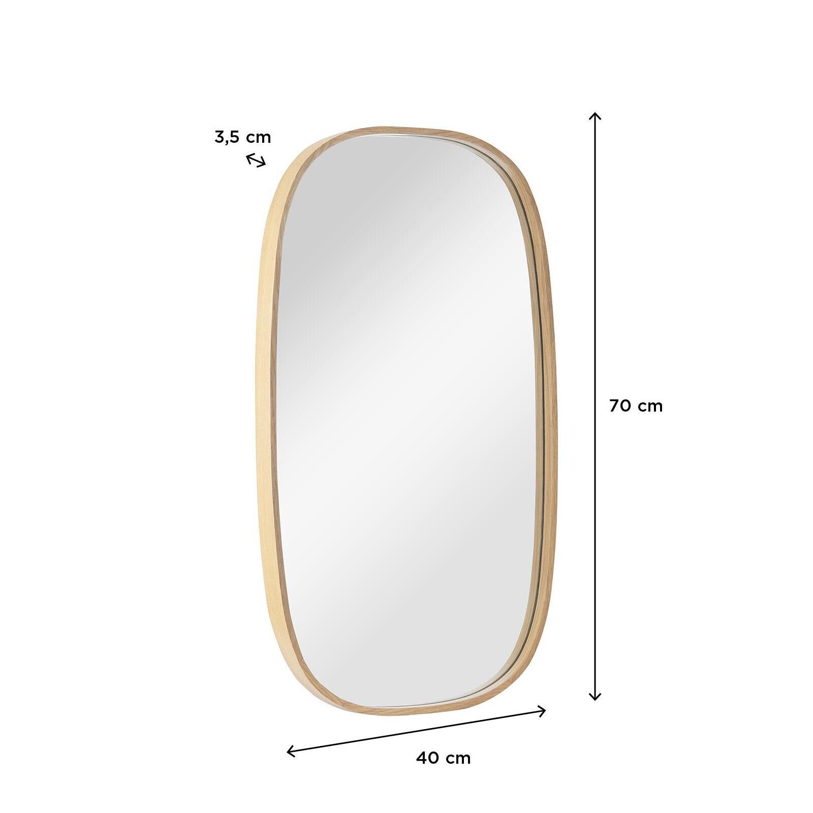 Miroir ovale chêne 40x70 cm MELOE Miroir ovale chêne 40x70 cm MELOE