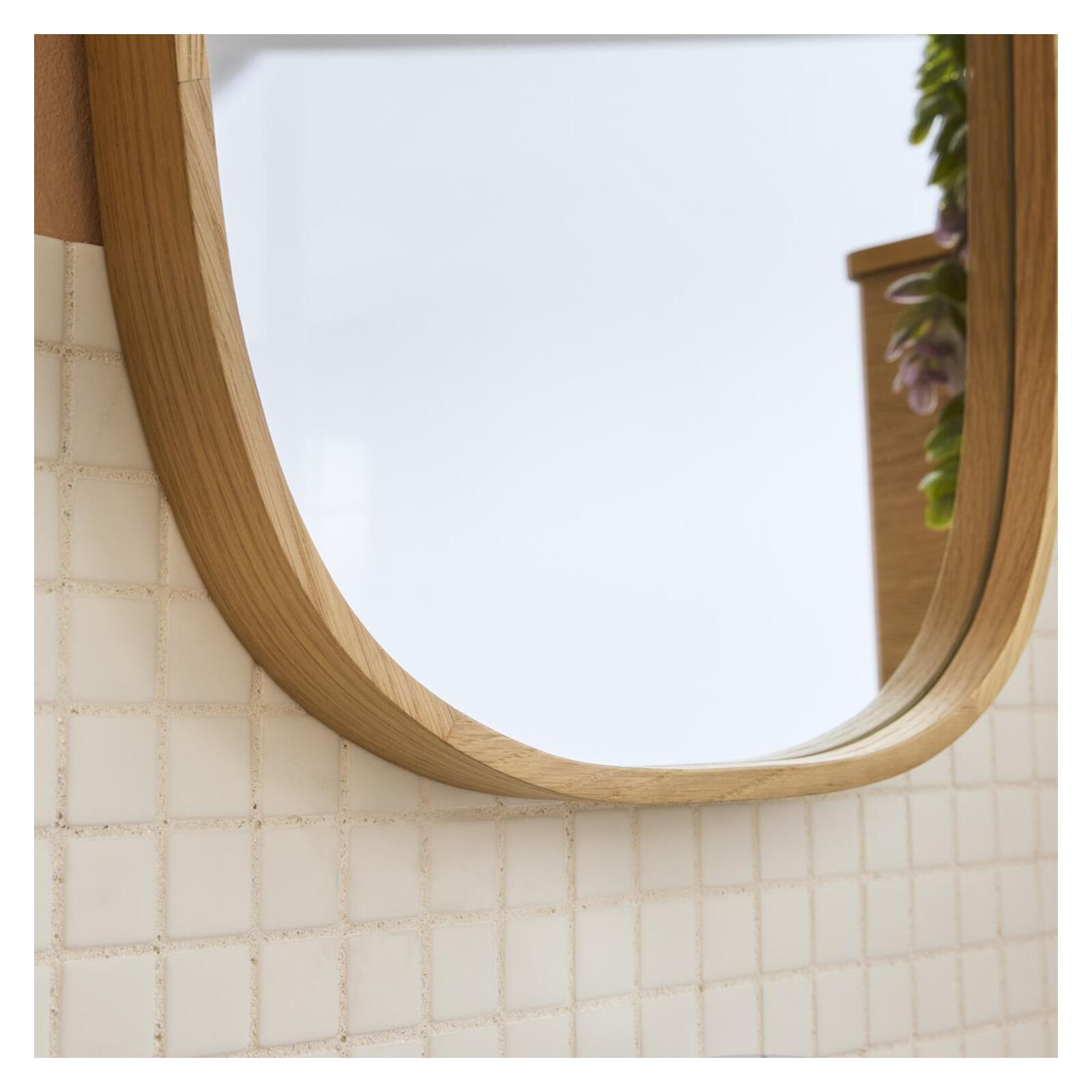 Miroir ovale chêne 40x70 cm MELOE Miroir ovale chêne 40x70 cm MELOE