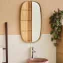 Miroir ovale chêne 40x70 cm MELOE