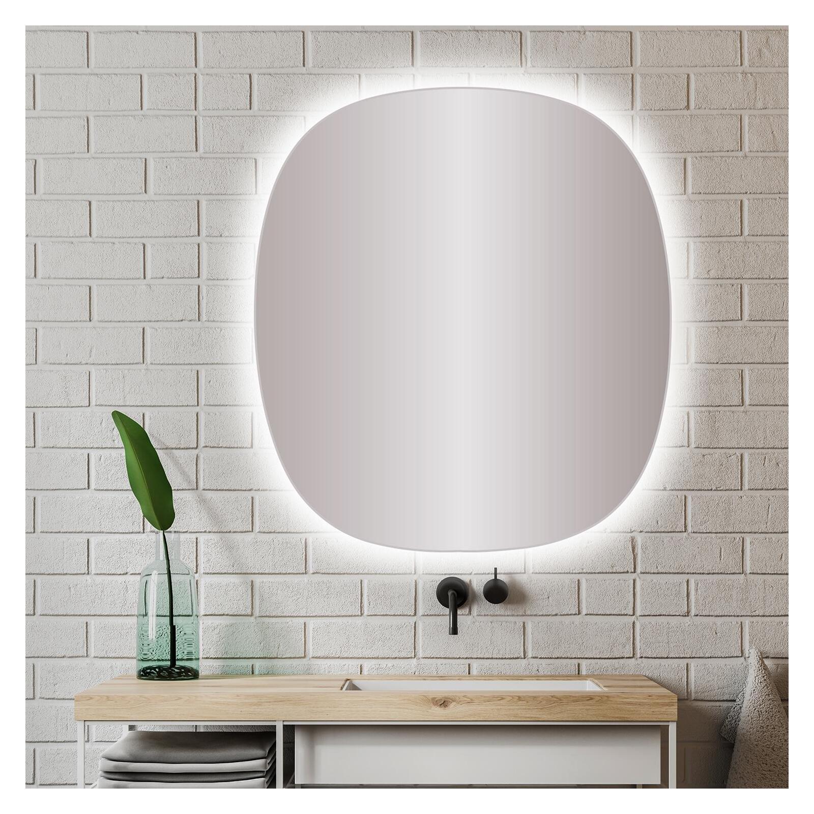 Miroir LED 70x78 cm organique Miroir LED 70x78 cm organique