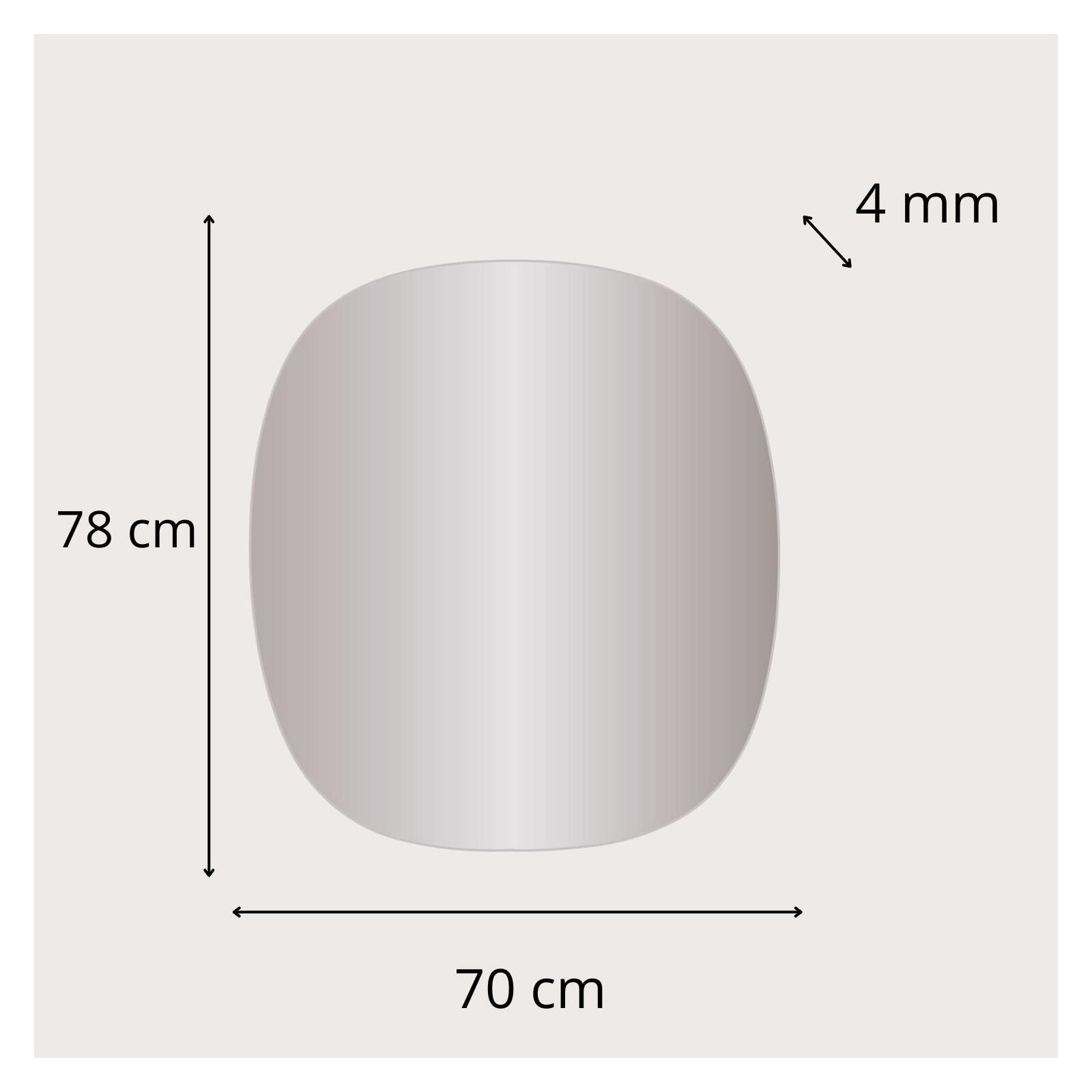 Miroir LED 70x78 cm organique Miroir LED 70x78 cm organique
