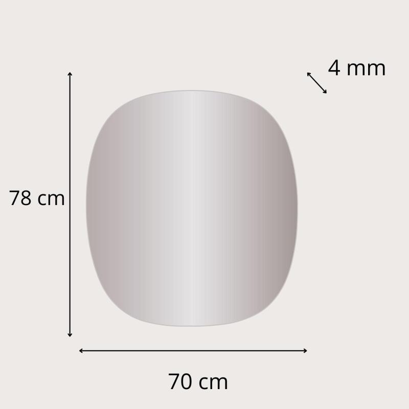 Miroir LED 70x78 cm organique