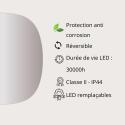 Miroir LED 70x78 cm organique