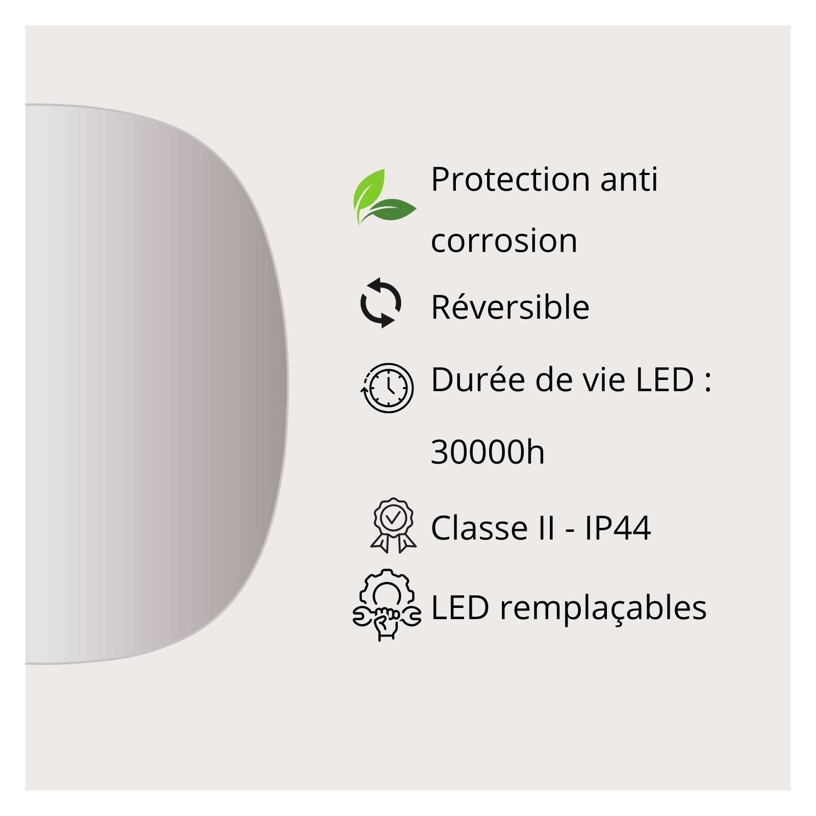 Miroir LED 70x78 cm organique Miroir LED 70x78 cm organique