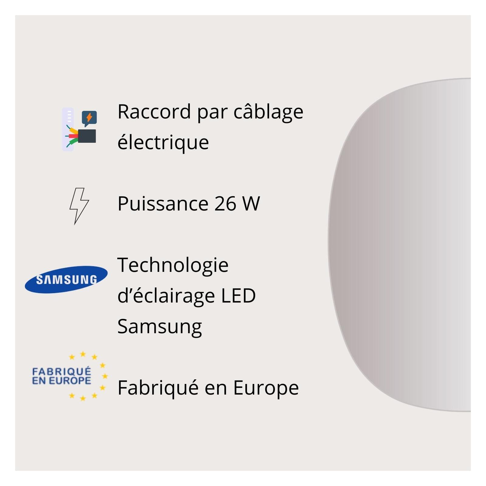 Miroir LED 70x78 cm organique Miroir LED 70x78 cm organique