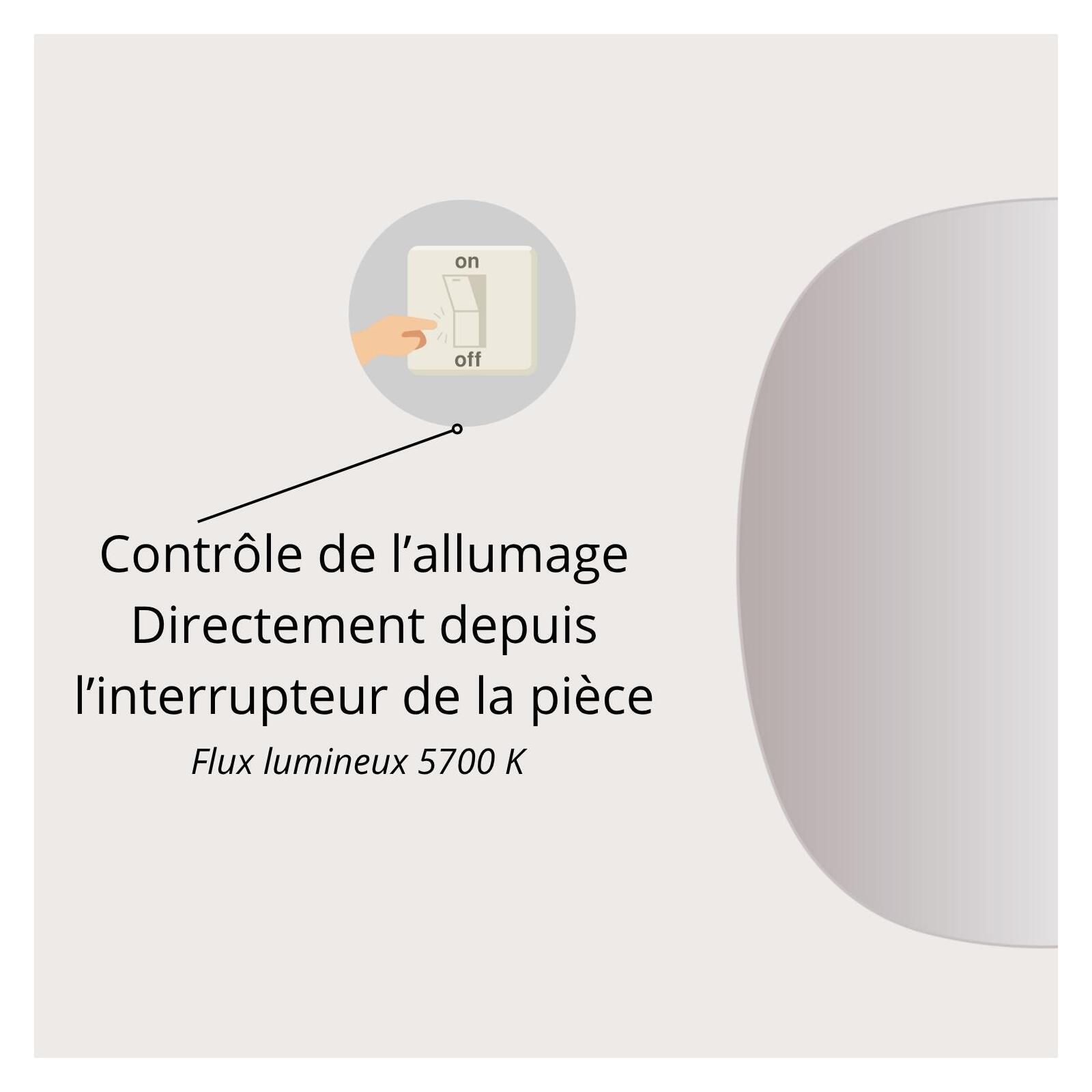 Miroir LED 70x78 cm organique Miroir LED 70x78 cm organique