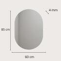 Miroir LED 60x85 cm ovale