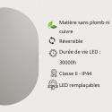 Miroir LED 60x85 cm ovale