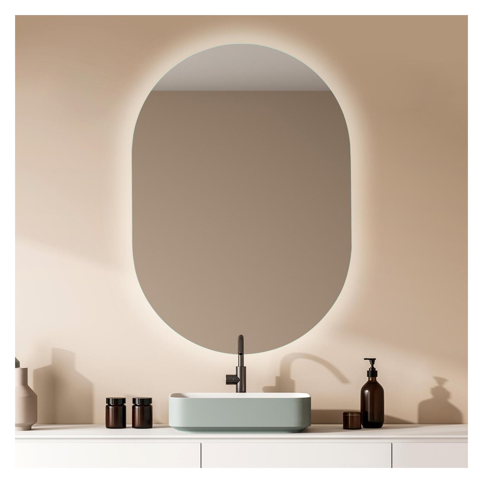 Miroir LED 60x85 cm ovale