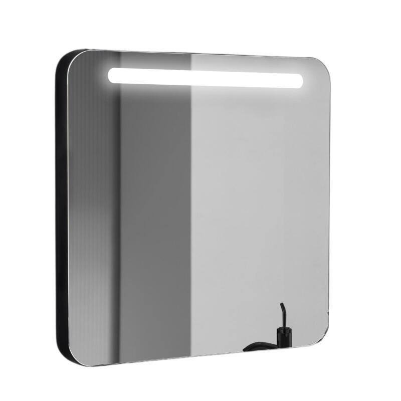 Miroir LED avec cadre en alu noir 60x70cm