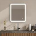 Miroir LED rectangulaire L60/80/90/120cm avec cadre rétro-éclairé