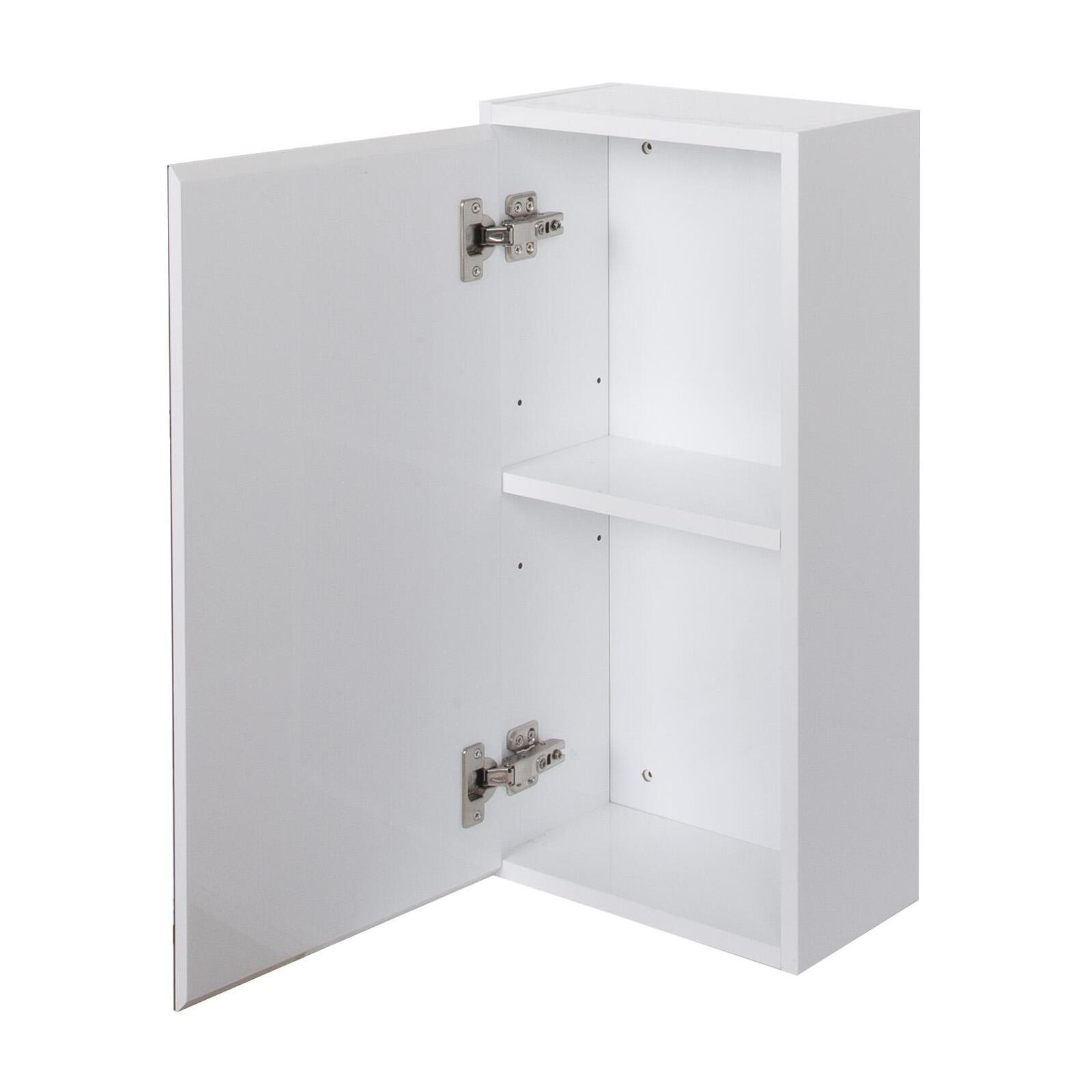 Module de rangement - Armoire de toilette - Faible profondeur - Blanc laqué