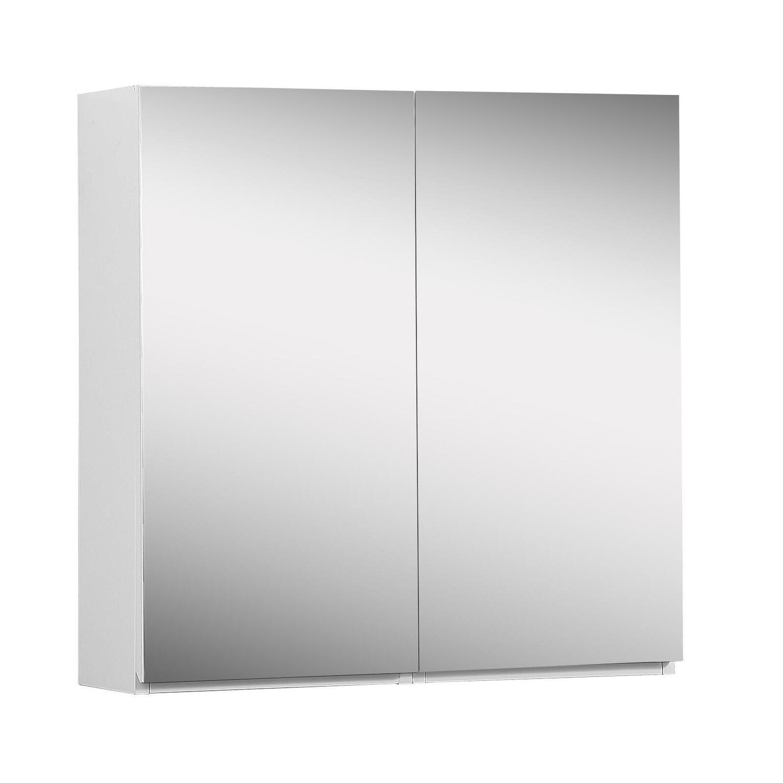 Armoire de toilette 60cm décor chêne double porte miroir