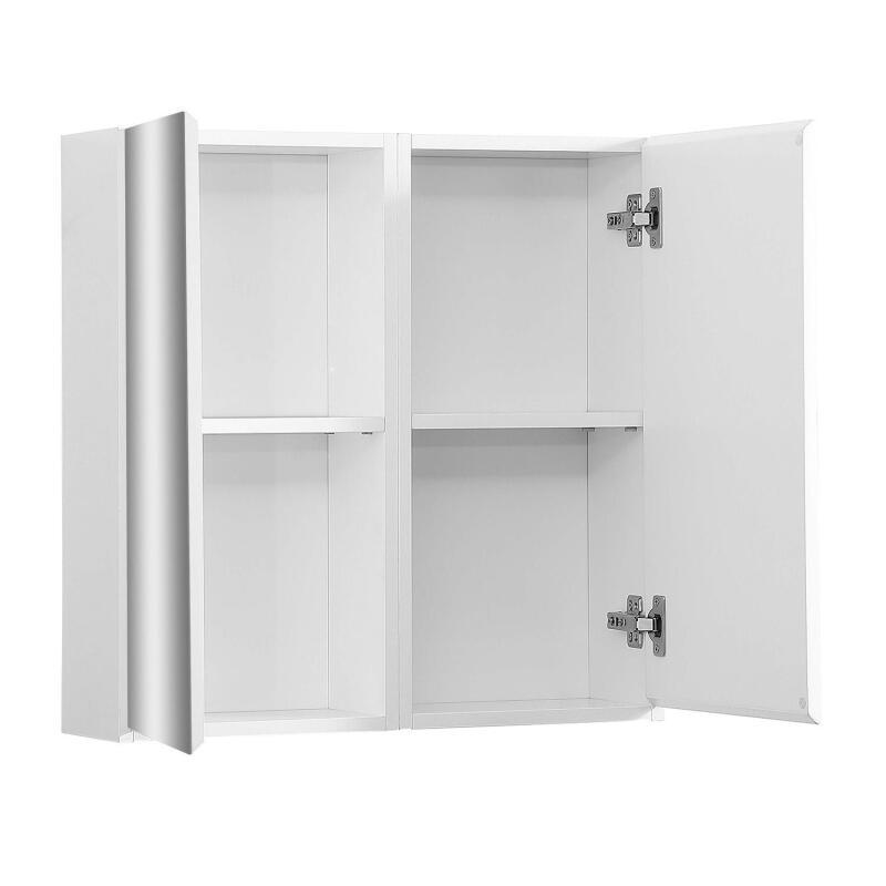 Armoire de toilette 60cm décor chêne double porte miroir