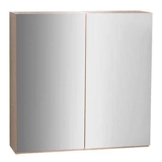 Armoire de toilette 60cm décor chêne double porte miroir