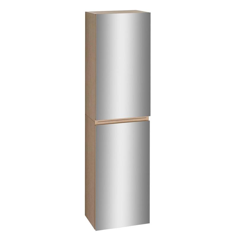 Armoire de toilette 60cm décor chêne double porte miroir