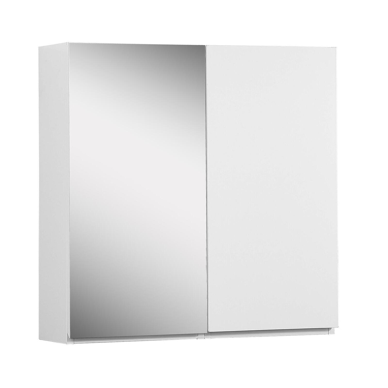 Armoire de toilette 60cm décor chêne porte + miroir