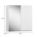 Armoire de toilette 60cm décor chêne porte + miroir