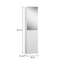 Armoire de toilette 60cm décor chêne porte + miroir
