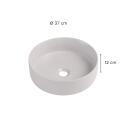 Vasque à poser ronde en céramique 36cm