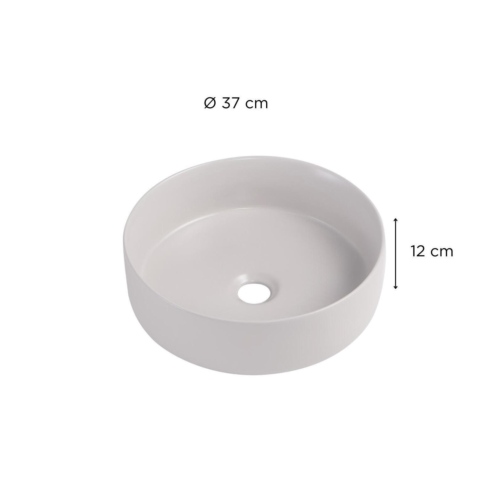 Vasque à poser ronde en céramique 36cm