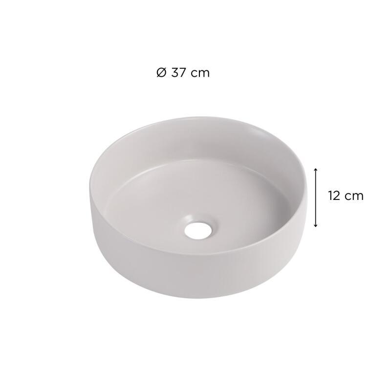 Vasque à poser ronde en céramique 36cm