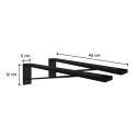 Équerre de fixation Invisible WILL - Lot de 2 - Noir mat