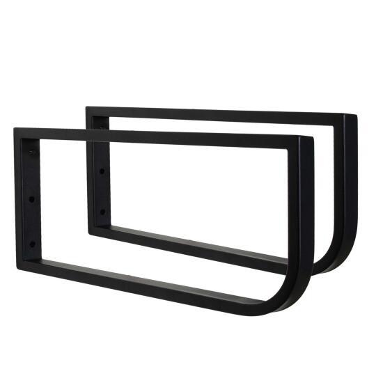 Équerre porte serviette WILL - Jeu de 2 équerres - Métal noir