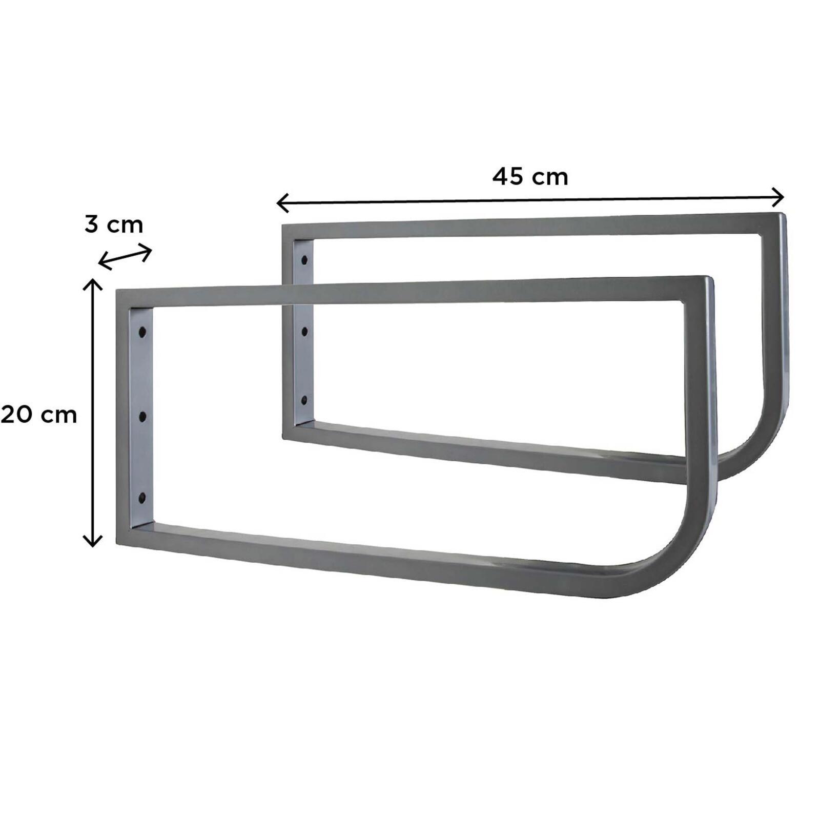Équerre porte serviette WILL - Jeu de 2 équerres - Métal noir