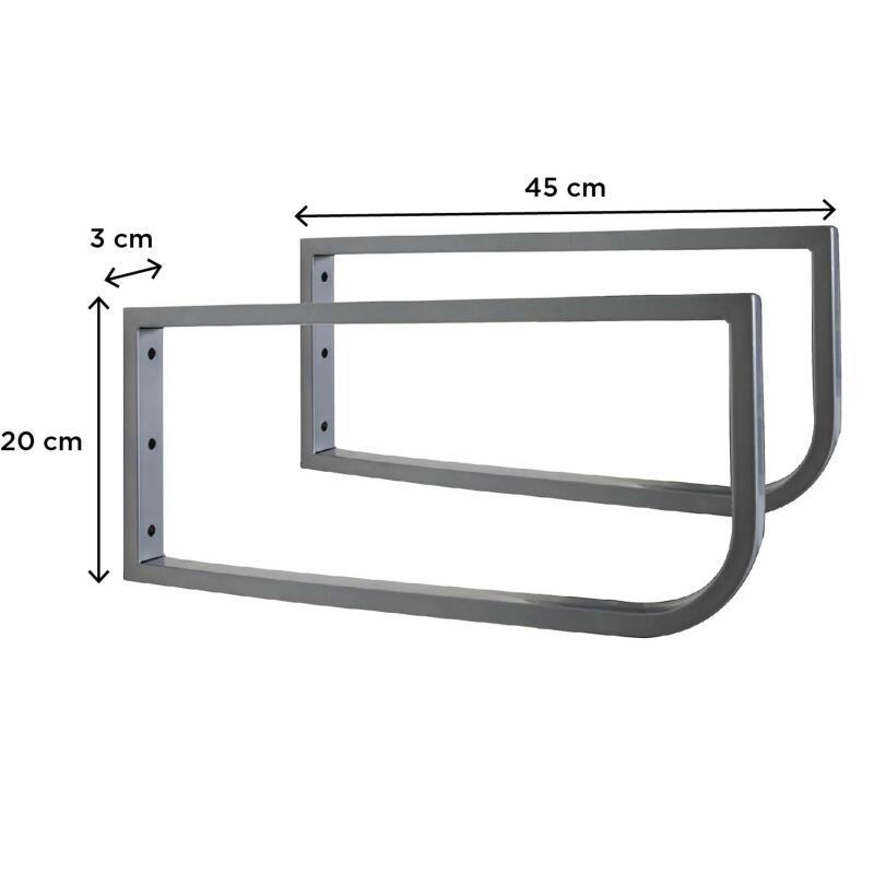 Équerre porte serviette WILL - Jeu de 2 équerres - Métal noir